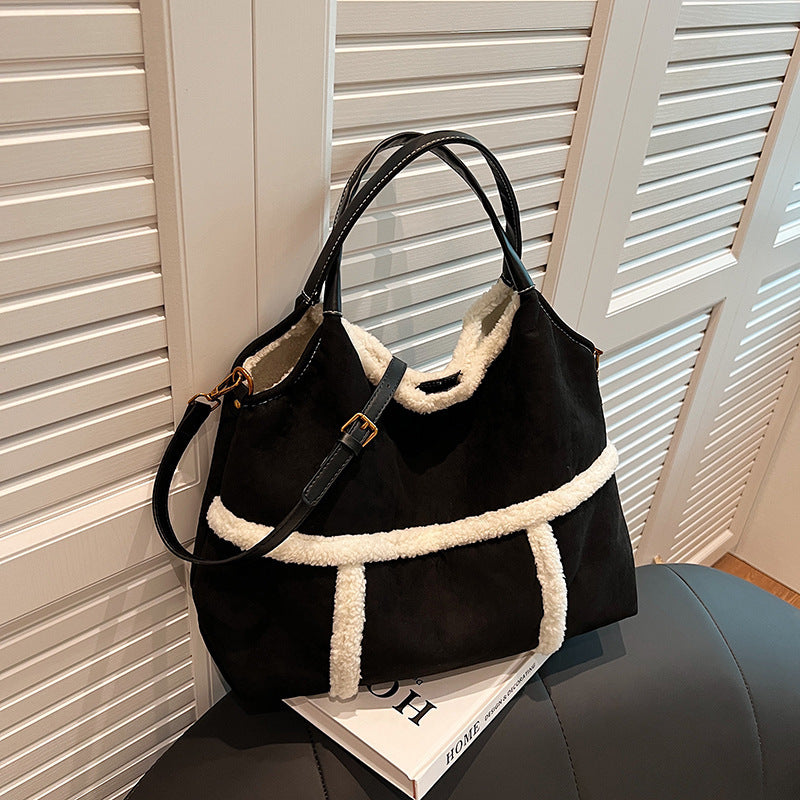 Wholesale of Large Capacity Suede PU Tote Bags